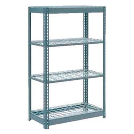 Global Industrial 4 Shelf, Boltless Shelving, Starter, 36inW x 24inD x 72inH, Wire Deck B2297506